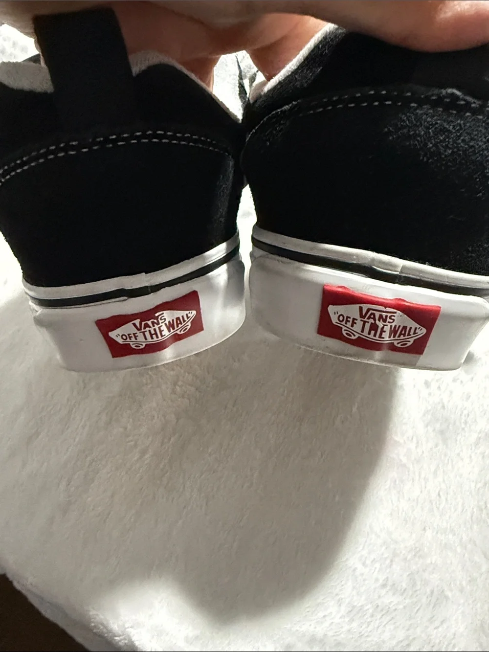Vans Black and White Low-Top Skate Sneakers